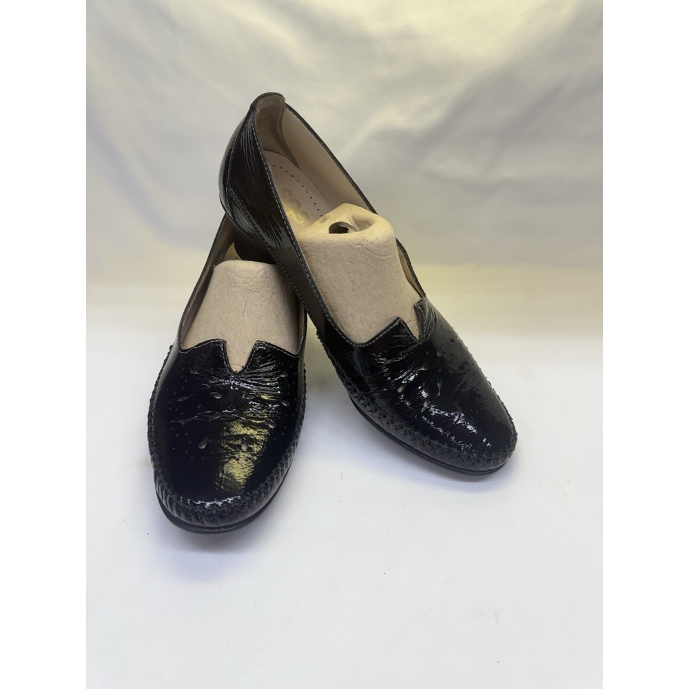 SAS Black Patent Leather Women's  Low Heel Pump Shoes Size 7